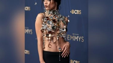 Entertainment News | Jenna Ortega Turns Heads in Jewel-encrusted Top at 2025 Emmy Awards