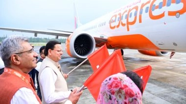 India News | Uttarakhand CM Flags off New Air India Express Flight from Dehradun to Bengaluru