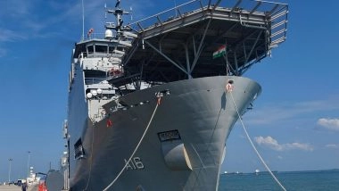 World News | INS Nistar Makes Maiden Port Call at Singapore for Exercise Pacific Reach 2025