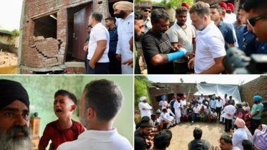 India News | Rahul Gandhi Visits Flood-affected Areas in Punjab, Seeks Relief for Affected People