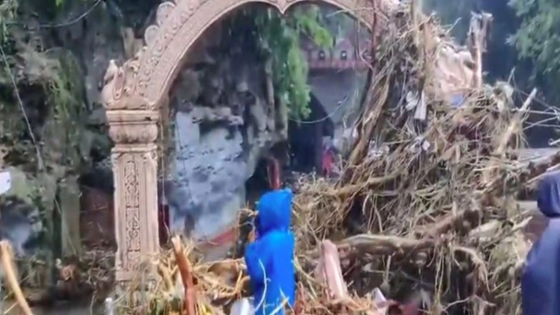 India News | Uttarakhand: Tapkeshwar Mahadev Temple Inundated as Tamsa River Swells After Heavy Rainfall in Dehradun