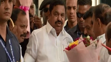 India News | AIADMK Gen Secy EPS Arrives in Delhi to Meet with VP Radhakrishnan, Amit Shah