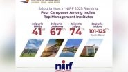 Business News | Jaipuria Institute of Management Rises in NIRF 2025 Rankings: Four Campuses Among India's Top Management Institutes