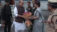 India News | Rajnath Singh Arrives in Telangana to Attend 'Hyderabad Liberation Day' Celebrations Tomorrow