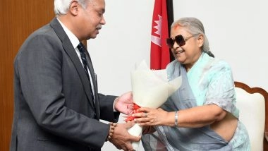 World News | Indian Amb Naveen Srivastava Calls on Nepal PM Karki, Conveys PM Modi's Congratulatory Message