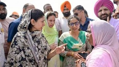 India News | Punjab: Union MoS Raksha Khadse Reviews Flood-hit Areas of Samana and Sanaur