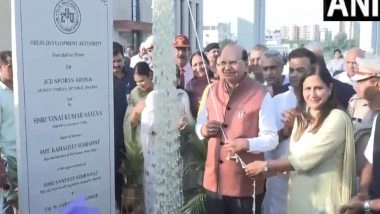 India News | Delhi LG VK Saxena Lays Foundation for India's First Olympic-level Ice Sports Arena in Dwarka