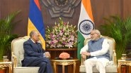 World News | Vice President CP Radhakrishnan Meets Mauritius PM Ramgoolam, Discussions on Trade and Economics Held