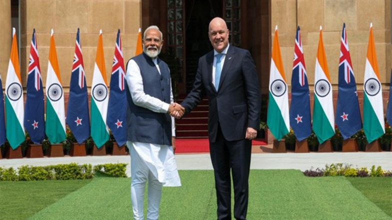 World News | New Zealand PM Luxon Greets PM Modi on 75th Birthday, Hails His Leadership and Vision