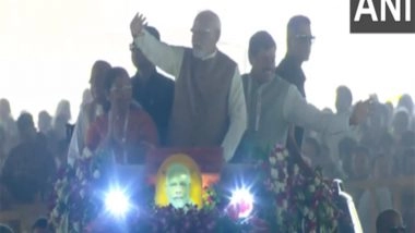 India News | PM Modi Arrives in Madhya Pradesh's Dhar, Receives Warm Welcome on 75th Birthday