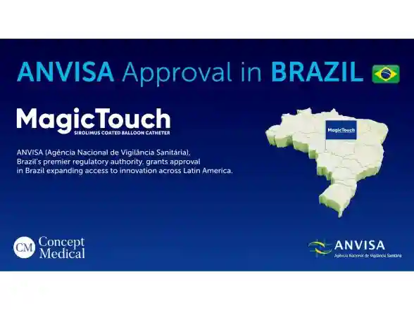 Business News | ANVISA Grants Commercial Approval to Concept Medical's MagicTouch Sirolimus-Coated Balloon for CAD in Brazil
