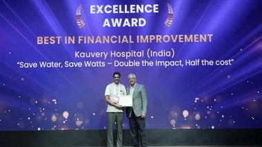 Business News | Kauvery Hospital Honoured with the Prestigious HMA 2025 Excellence Award