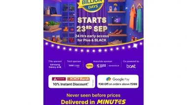 Business News | Flipkart Minutes Turns The Big Billion Days into India's Fastest Shopping Festival with 10-minute Doorstep Delivery Starting at Midnight