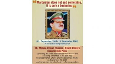 India News | Delhi Police Remembers Inspector Mohan Chand Sharma, Martyred in Batla House Encounter