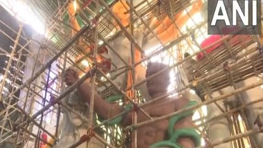 India News | West Bengal: Swastika Yubak Sangha Constructs 51-foot-tall Durga Idol in Siliguri