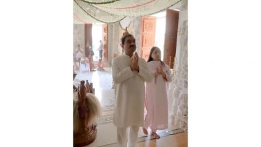 Business News | Gautam Adani Offers Prayers at Jain Temple in Ahmedabad, a Day After SEBI Clean Chit to Adani Group