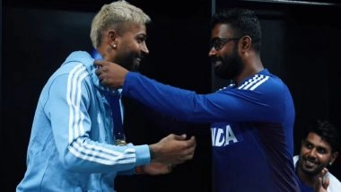 Sports News | Hardik Pandya Gets 'Impact Player of the Match' Medal Following Win over Oman