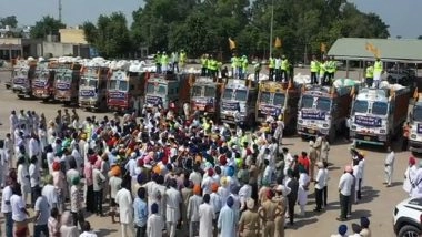 India News | Sukhbir Badal Flags off 100 Trucks of Maize Silage for Distribution in Gurdaspur, Jalandhar