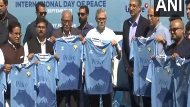 India News | J-K CM Omar Abdullah Launches Real Kashmir FC Peace Jersey, Announces Marathon Date