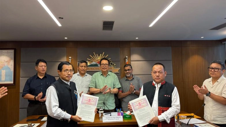 India News |  Parong Village Signs MoU with Arunachal Pradesh Govt for Preparing Feasibility Report of SUMP