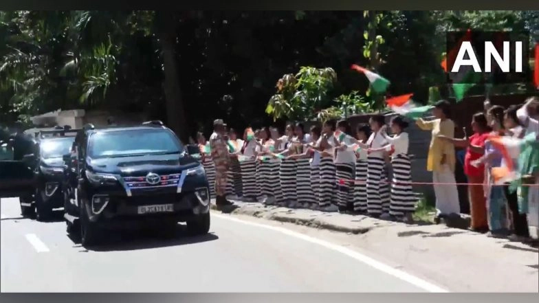 India News | PM Modi Holds Roadshow in Itanagar, People Enthusiastically Welcome Him