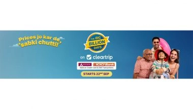 Business News | Cleartrip Unveils Unmissable Festive Travel Deals for The Big Billion Days 2025