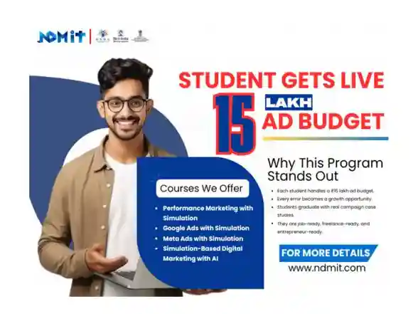 Business News | NDMIT Students Received Actual Ad Budgets for ₹15 Lakhs- Learn by Doing, Not Just Reading!