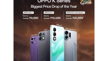 Business News | This Festive Season, Own OPPO K13x 5G -Toughest 5G Smartphone Under 10K* at ₹9,999 During the Flipkart Big Billion Day Sale