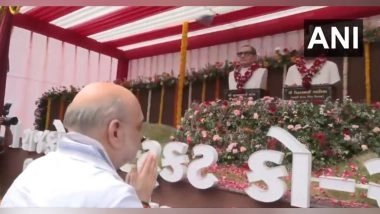 India News | Gujarat: Amit Shah Unveils Statues of RDC Bank Ex-Chairmen