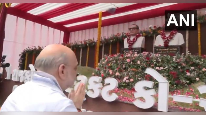 India News | Gujarat: Amit Shah Unveils Statues of RDC Bank Ex-Chairmen