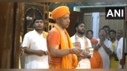 India News | UP CM Yogi Adityanath Performs Aarti at Gorakhnath Temple on Occasion of Sharadiya Navratri