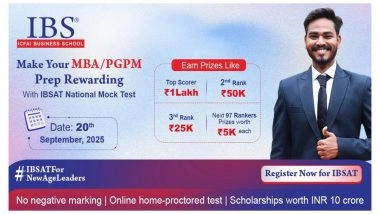 Business News | IBSAT 2025 National Mock Test with Prize Money