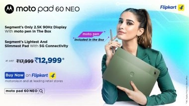 Business News | Motorola's Moto Pad 60 NEO, the Segment's Slimmest and Lightest 5G Pad with an 11