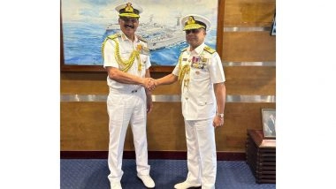 India News | Indian Navy Chief Admiral Dinesh K Tripathi Calls on Sri Lankan PM, Discusses Defence Ties