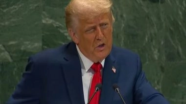 World News | Trump Rejects Recognition of Palestinian State at UNGA, Calls It a 'reward for Hamas'