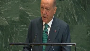 World News | Turkish President Erdogan Once Again Rakes Up Kashmir at UNGA Session