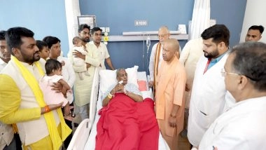 India News | CM Yogi Adityanath Meets Om Prakash Rajbhar at Medanta Hospital in Lucknow