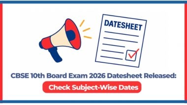 Business News | Class 10 Date Sheet Released; Check Your Exam Dates