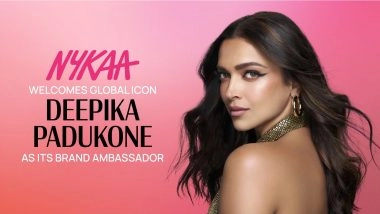 Business News | Nykaa Welcomes Global Icon Deepika Padukone as Its Brand Ambassador