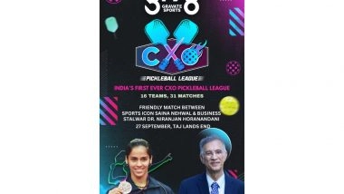 Business News | Gravate Sports Organises India's First CXO Pickleball League with Saina Nehwal in Mumbai