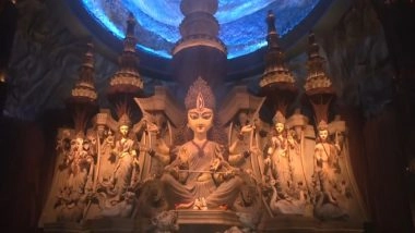 India News | Chetla Agrani Durga Puja Pandal Showcases 'Samudra Manthan' Theme with over 3 Crore Rudraksha