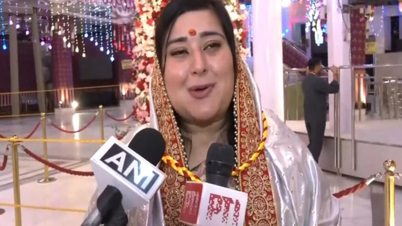 India News | BJP MP Bansuri Swaraj Offers Prayers at Jhandewalan Temple on Fifth Day of Navratri