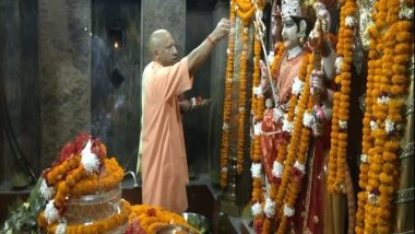 India News | Uttar Pradesh CM Yogi Offers Prayers at Maa Pateshwari Devi Temple in Balrampur