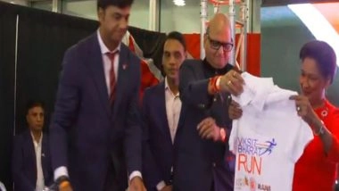 World News | Trinidad and Tobago PM Unveils Viksit Bharat Run T-shirt at Jaipur Foot USA Event