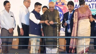 India News | Gujarat CM Bhupendra Patel Inaugurates 11th Asian Aquatics Championship in Ahmedabad