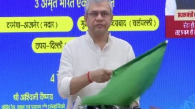 India News | Union Railways Minister Ashwini Vaishnaw Flags off Three Amrit Bharat Express Trains for Bihar Via Video Conferencing