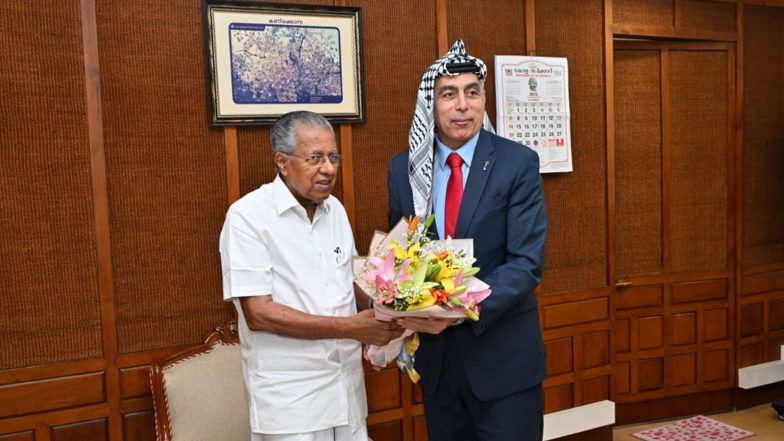 World News | Kerala: CM Expresses Solidarity with Palestinians in Meeting with Envoy