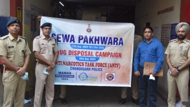 India News | Chandigarh Police Dispose of over 35 Kg of Seized Narcotics During Sewa Pakhwada
