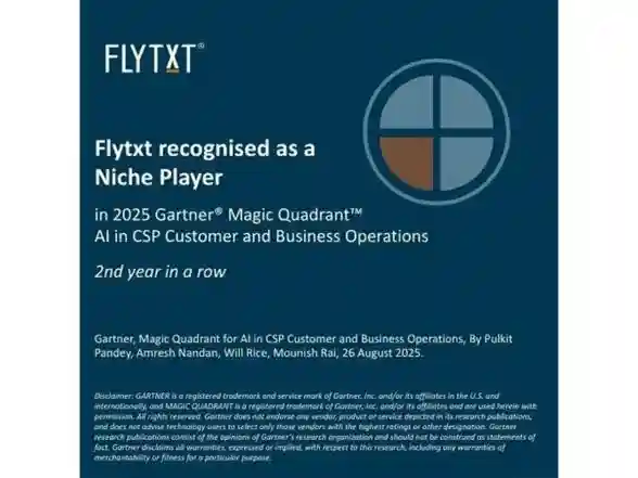 Business News | Flytxt Mentioned as a Niche Player for Second Consecutive Year in the 2025 Gartner® Magic Quadrant™ for AI in CSP Customer and Business Operations