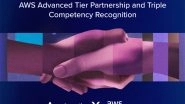 Business News | Appinventiv Reaches New Heights with AWS Advanced Tier Partnership and Triple Competency Recognition